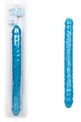 Size Queen 17 Inch Double-Ended Blue Dildo for Intimate Play Double Dongs
